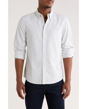 14th & Union Stripe Cotton Oxford Button-Down Shirt - White