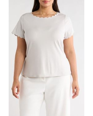 Tahari Scallop T-Shirt - Multicolor