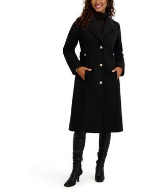 Kensie Belt Detail Coat - Black
