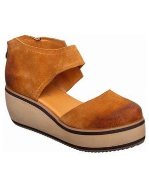 Antelope Fawn Platform Wedge Pump - Brown