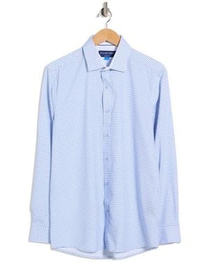 Dylan Park Slim Fit Perfect Stretch Long Sleeve Button Down Shirt - Blue
