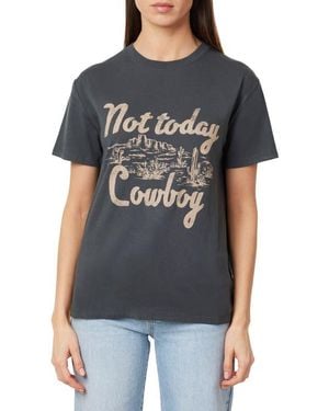 Kensie The Boyfriend Graphic T-Shirt - Black