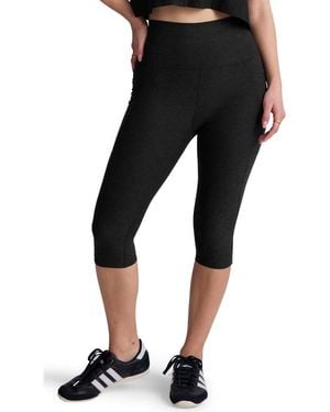 Beyond Yoga Spacedye High Waist Pocket Pedal Pusher Leggings - Black