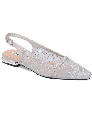 Lady Couture Kar Embellished Slingback Flat - White