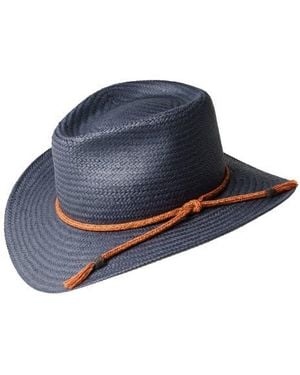 Bailey Dayton Paper Straw Fedora - Blue