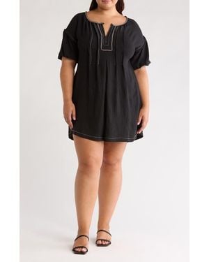 Max Studio Bubble Sleeve Dress - Black
