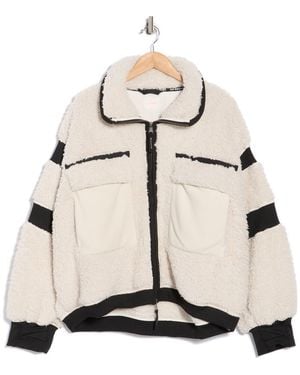 Free People Far Out Fleece Jacket - Natural