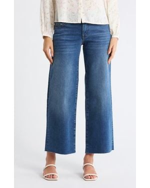 Lucky Brand Sweet Raw Hem Wide Leg Jeans - Blue