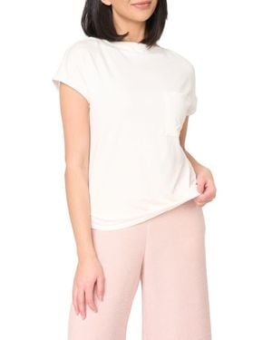 Gibsonlook Cap Sleeve Knit Top - White