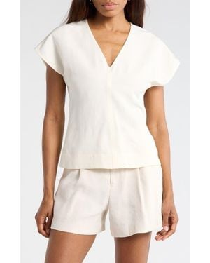 A.L.C. Fay V-Neck Top - White