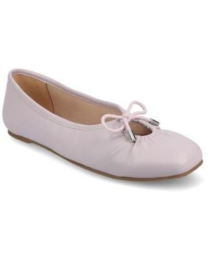 Journee Collection Callee Keyhole Square Toe Flat - Purple