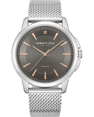 Kenneth Cole Modern Classic Mesh Strap Watch, 44Mm - Metallic