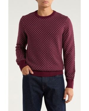 Brooks Brothers Winter Dot Cotton Sweater - Red