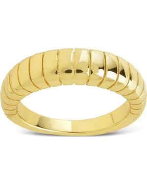 Sterling Forever Gro Stacked Ridge Band Ring - Metallic
