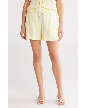 Jonathan Simkhai Sonny Linen Blend Shorts - Yellow