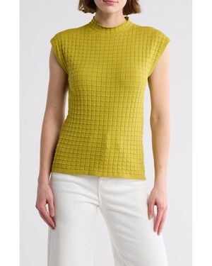 INDUSTRY REPUBLIC CLOTHING Sleeveless Waffle Knit Top - Yellow