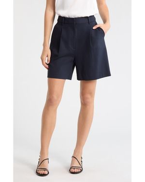Rag & Bone Iris Pleated Front Ponte Shorts - Black
