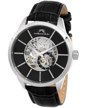Porsamo Bleu Cassius Skeleton Watch, 45Mm - Black