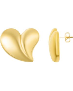 Adornia Water Resistant Heart Stud Earrings - Yellow