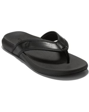 Cole Haan Black Suede & Fabric Men’s Flip Flops Amazon.com | Cole Haan Men main image 3