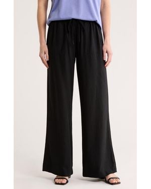 Caslon Linen Blend Pants - Black
