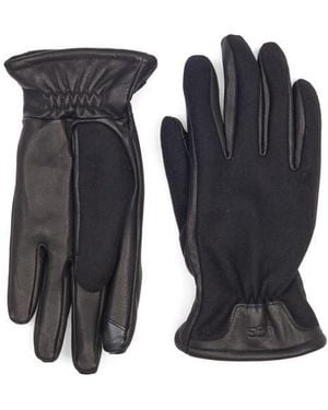 UGG Leather & Wool Blend Gloves - Black