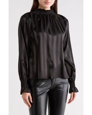 Forgotten Grace Stripe Long Sleeve Top - Black