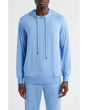 Daniel Buchler Sleek Pajama Hoodie - Blue