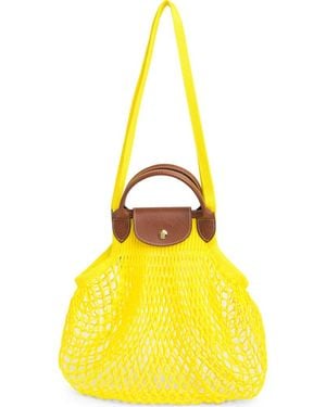 Longchamp Le Pliage Filet Knit Shoulder Bag - Yellow