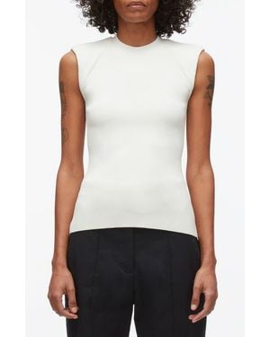 3.1 Phillip Lim Compact Rib Structured Top - White