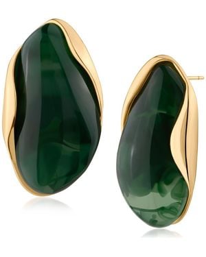 Jardin Organic Resin Statement Earrings - Green