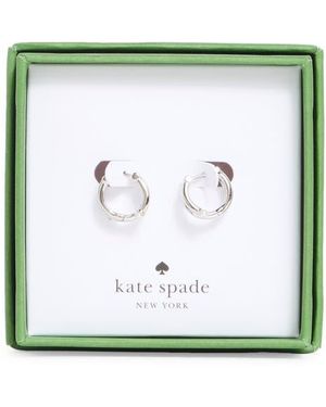 Kate Spade Faux Pearl Huggie Hoop Earrings - Green
