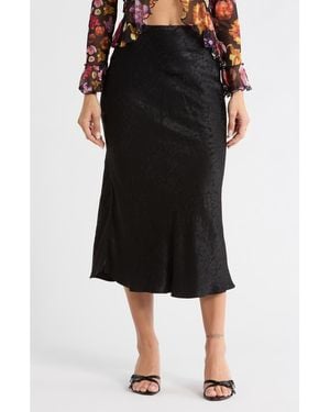 Desigual Satin Bias Skirt - Black