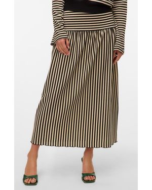 Vero Moda Isabella Stripe Knit Midi Skirt - Multicolor