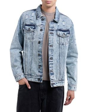 Xray Jeans Washed Denim Slim Jacket - Blue