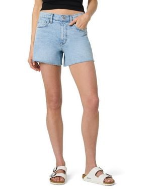 Joe's Jeans Raw Hem High Waist Relaxed Denim Shorts - Blue