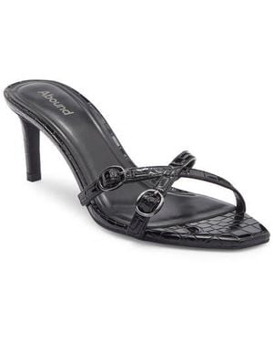 Abound Sylvia Croc Embossed Heeled Sandal - Metallic