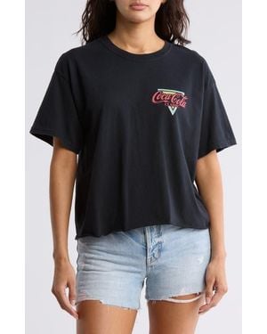 Junk Food Coca-Cola Checkered Graphic T-Shirt - Black