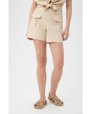 Trina Turk Barbonici Cargo Shorts - Natural