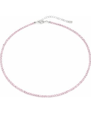 Gabi Rielle Rose Quartz Beaded Necklace - Metallic