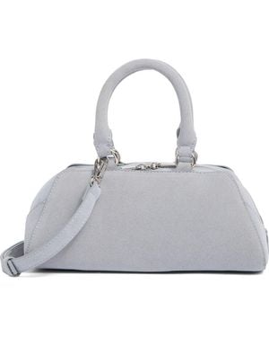 BCBGMAXAZRIA Faux Suede Barrel Shoulder Bag - Gray