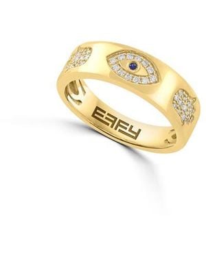 Effy Evil Eye Sapphire & Diamond Ring - Metallic