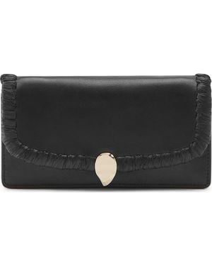 Helen Kaminski Blisse Raffia Trim Wallet - Black