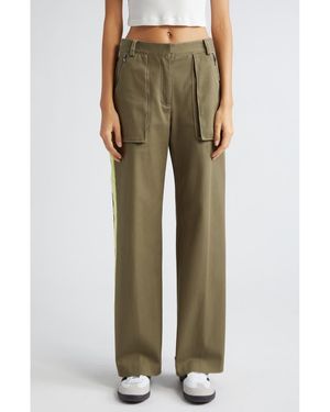Twp Isa Side Stripe Stretch Twill Pants - Green