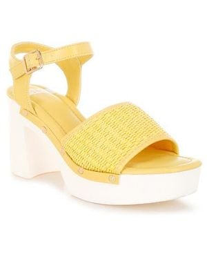 Rag & Co Mazaro Platform Sandal - Yellow