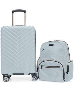Kenneth Cole Madison Square 2-Piece Hardside Carry-On Luggage & Backpack Set - Blue