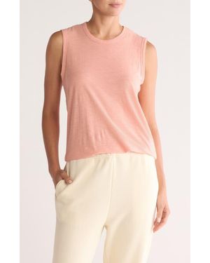 James Perse Slub Cotton Muscle Tank - Pink