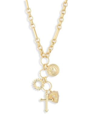 Electric Picks Mason Charm Pendant Necklace - Metallic