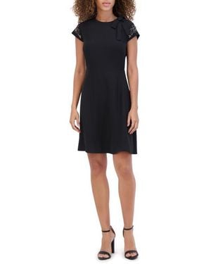 Kensie Embellished A-Line Minidress - Black