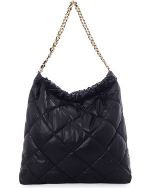 Adornia Quilted Cotton Tote Bag - Blue